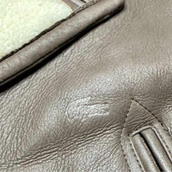 Lacoste Men Double Breasted Sheepskin Shearling Fur Wool Peacoat Medium - Picture 7 of 7